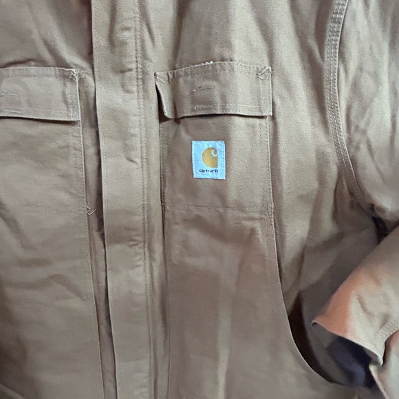 Vintage Carhartt Chore barn duck cloth coat with fur hood made in USA CQ196 - Picture 12 of 16